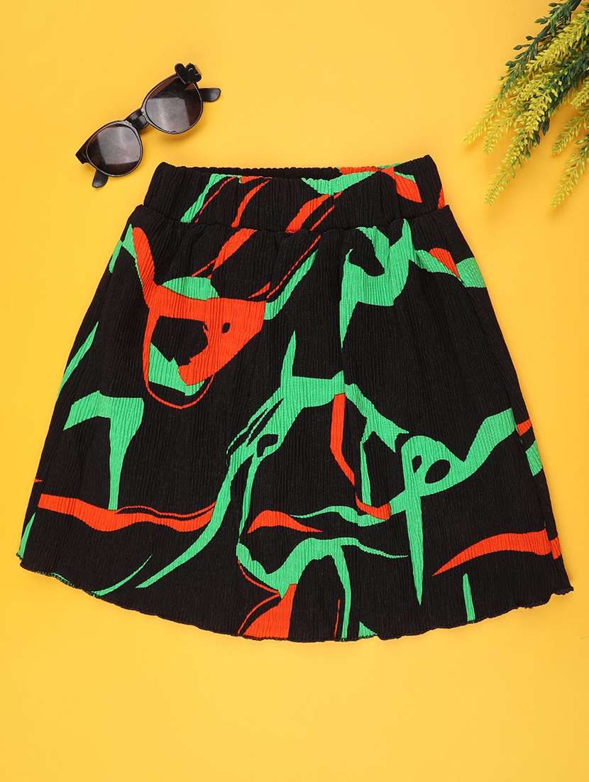 Black Cotton Flared Skirt - 22438206 -  Standard Image - 1