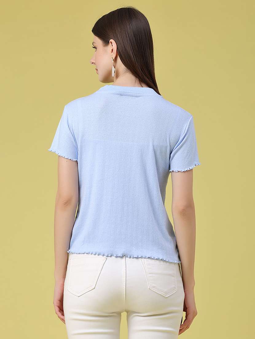 women embroidered round neck regular t-shirt - 22438306 -  Standard Image - 4