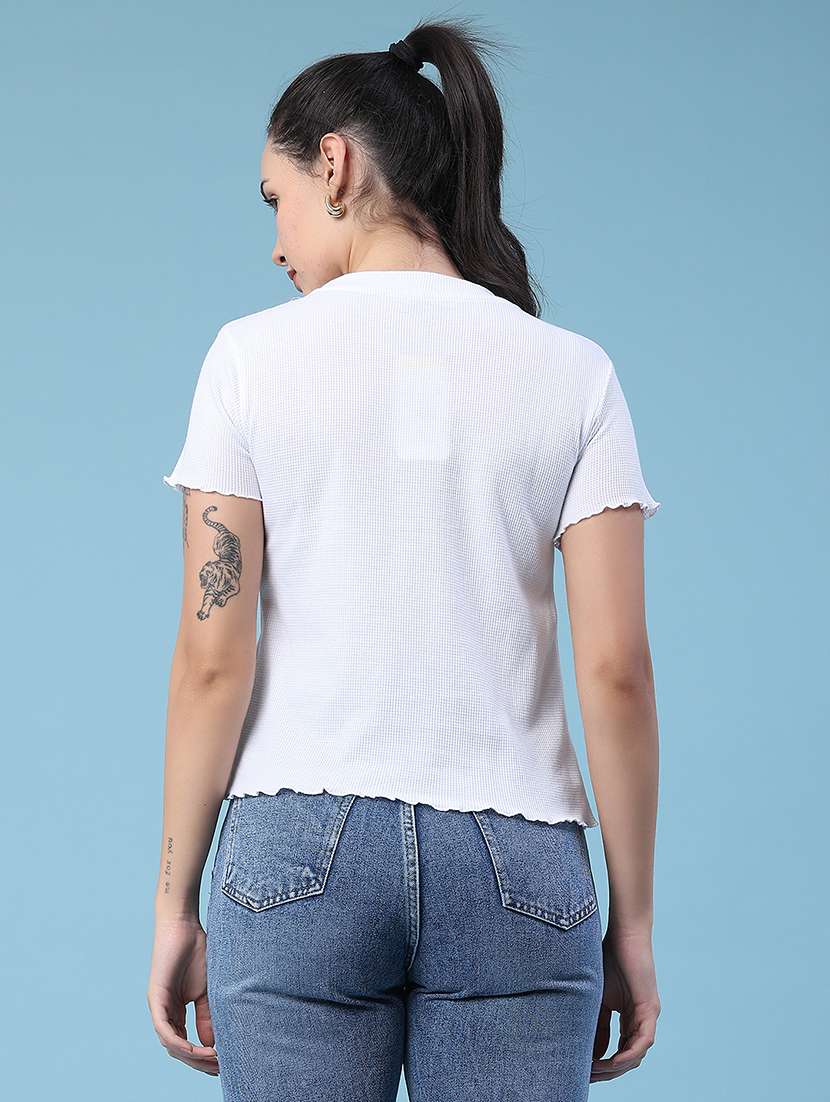 women embroidered round neck regular t-shirt - 22438308 -  Standard Image - 4