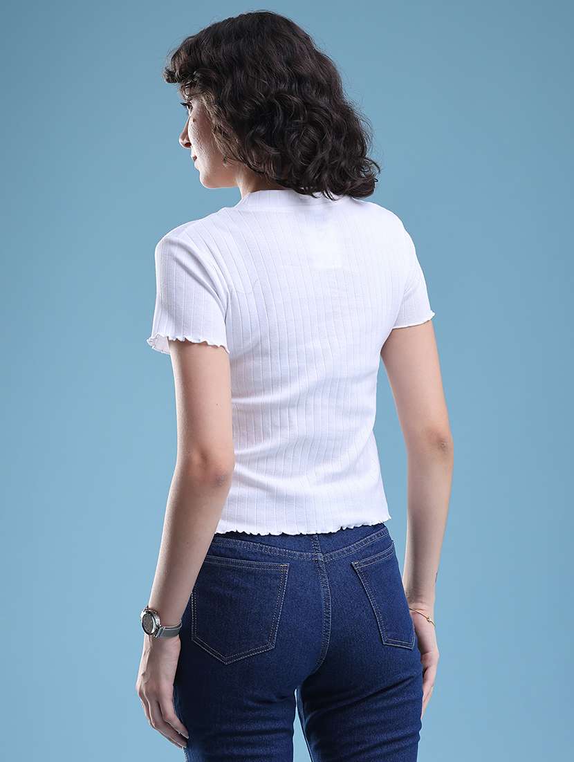 women embroidered round neck regular t-shirt - 22438315 -  Standard Image - 4
