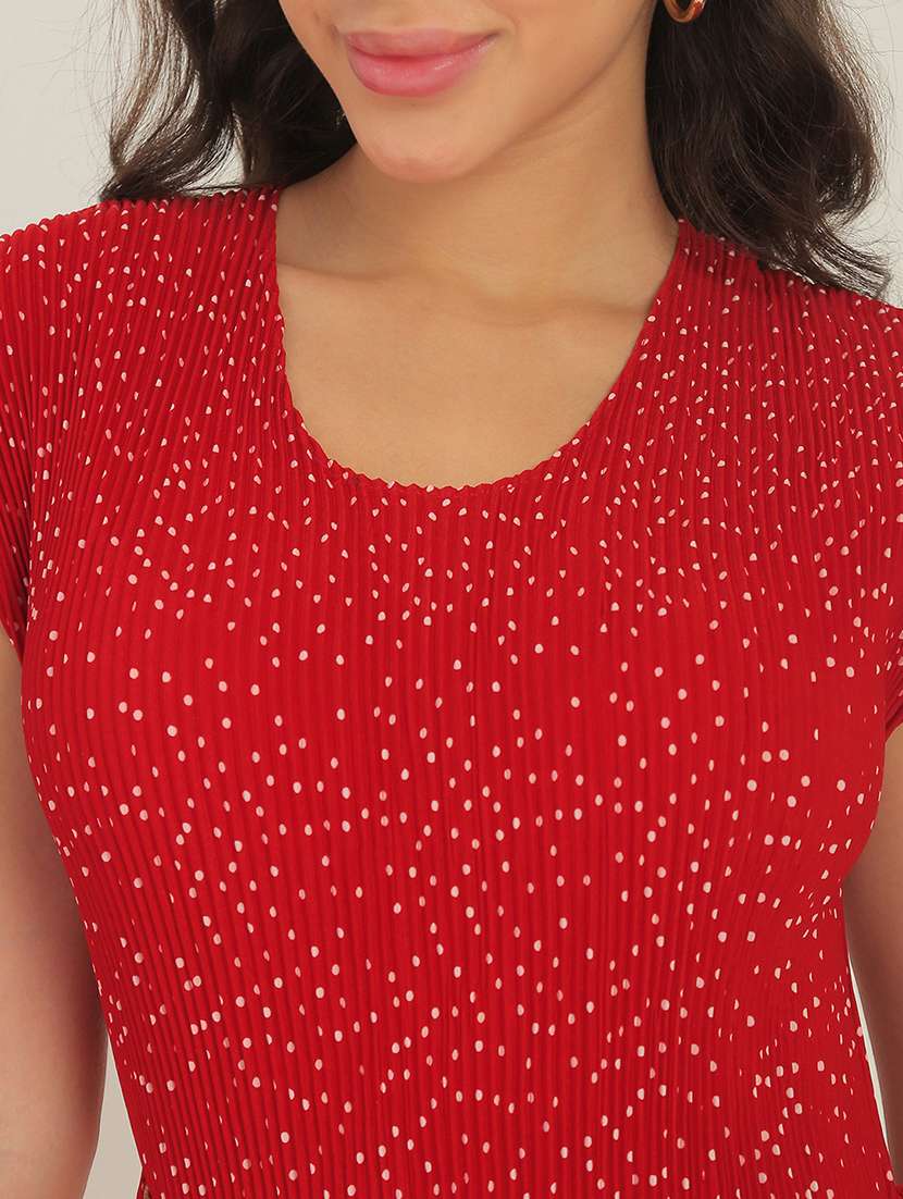 women printed polyester a-line dress - 22438427 -  Standard Image - 6