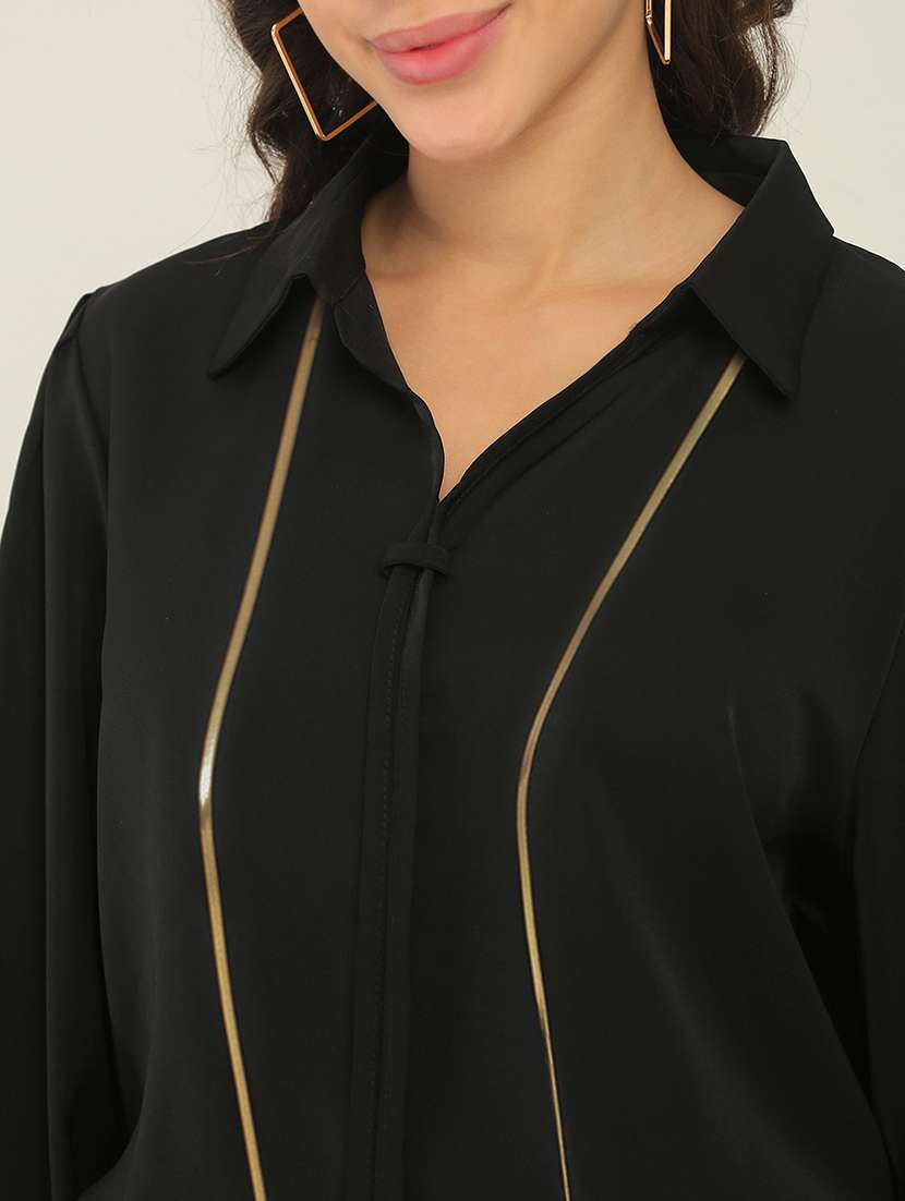 women black polyester regular top - 22438432 -  Standard Image - 1