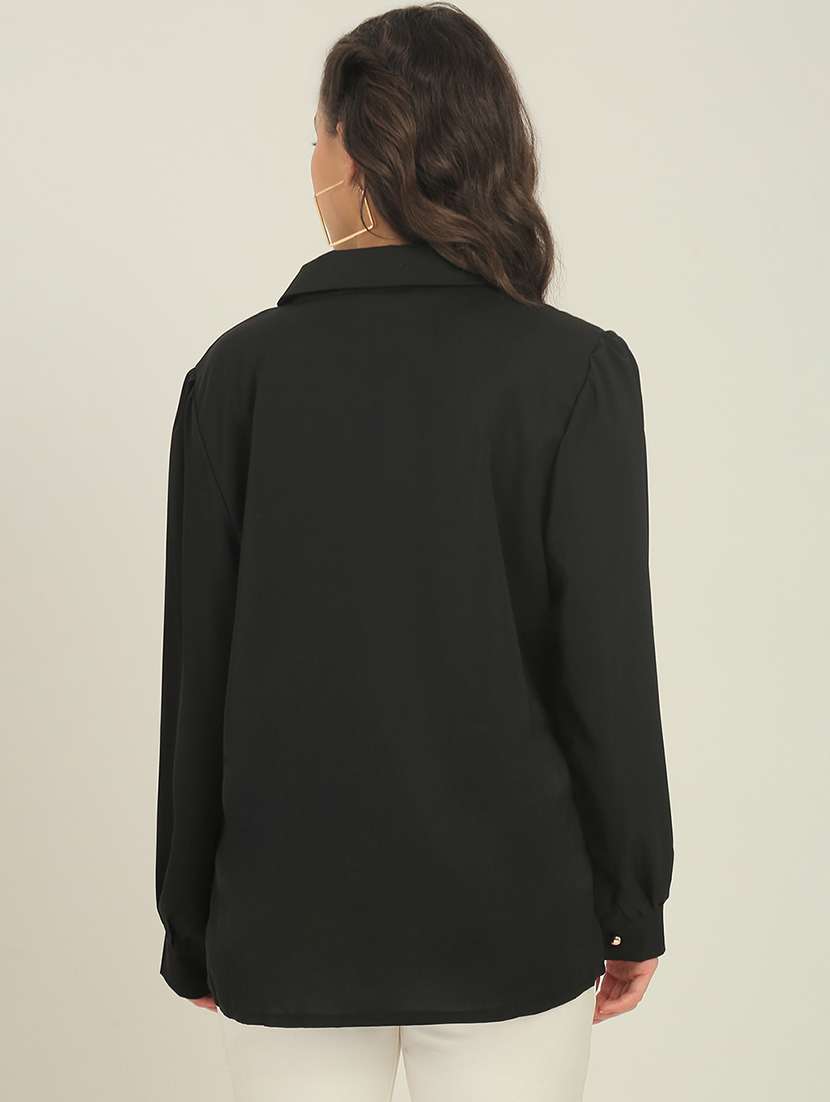 women black polyester regular top - 22438432 -  Standard Image - 4