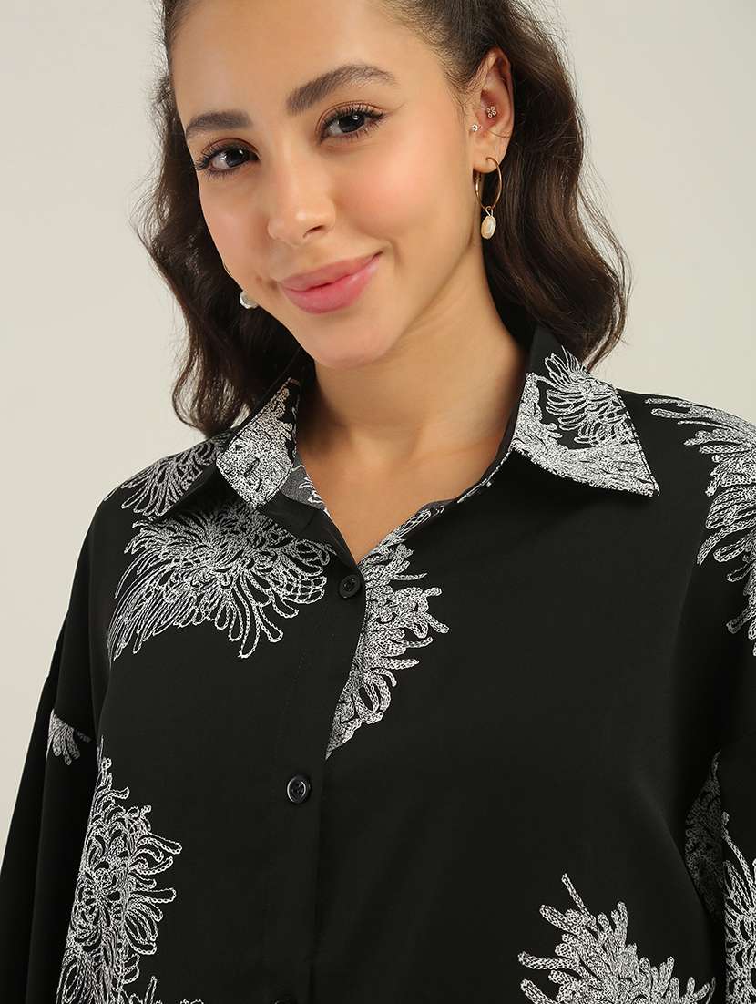 floral print polyester relaxed fit shirt - 22438458 -  Standard Image - 1