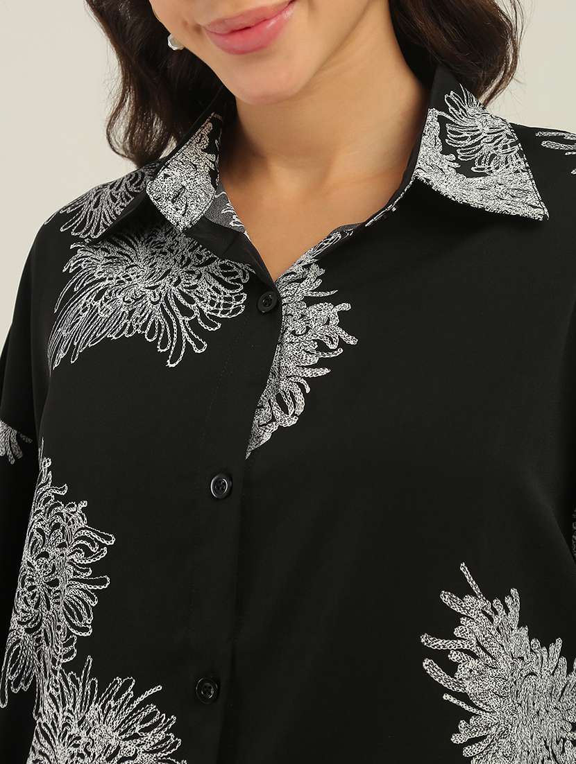 floral print polyester relaxed fit shirt - 22438458 -  Standard Image - 4