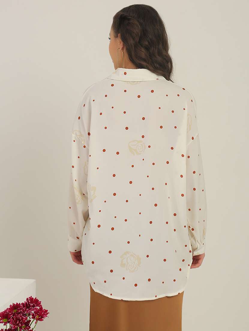 women brown polyester regular shirt - 22438459 -  Standard Image - 4