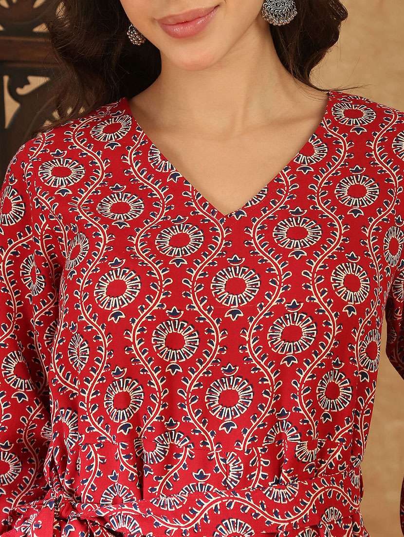 women maroon cotton full leg jumpsuit - 22438465 -  Standard Image - 1