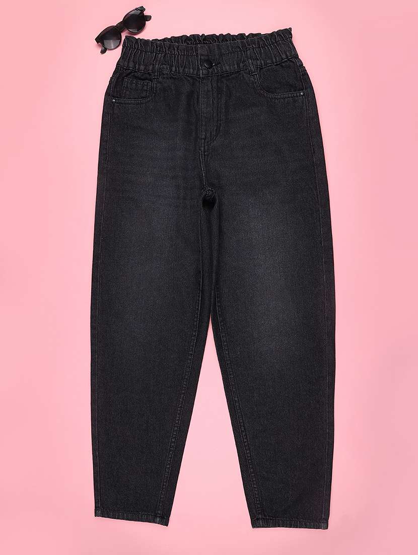 girls washed mid rise slouchy jeans - 22438682 -  Standard Image - 1