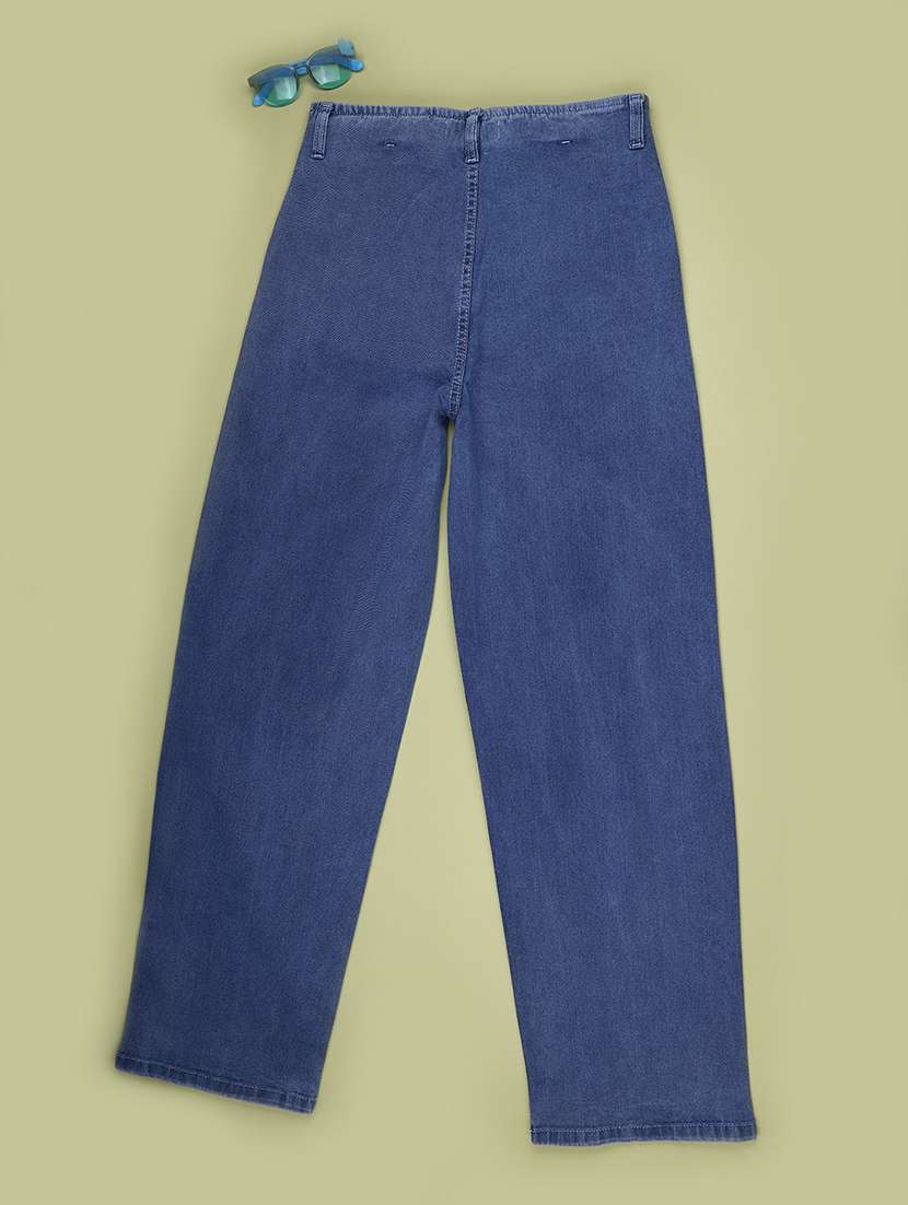 girls washed mid rise straight fit jeans - 22438686 -  Standard Image - 1