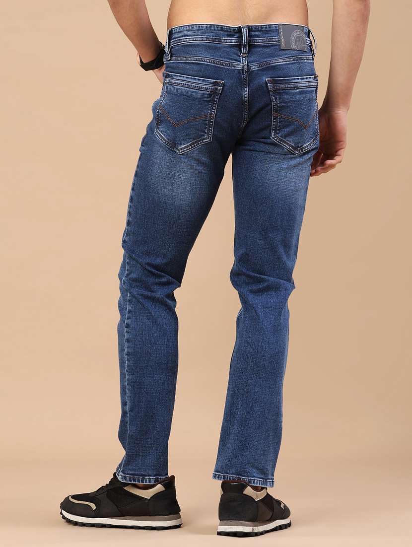 men washed mid rise full length slim fit jeans - 22438766 -  Standard Image - 4