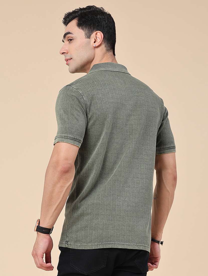 men textured short sleeve slim fit polo t-shirt - 22438794 -  Standard Image - 4