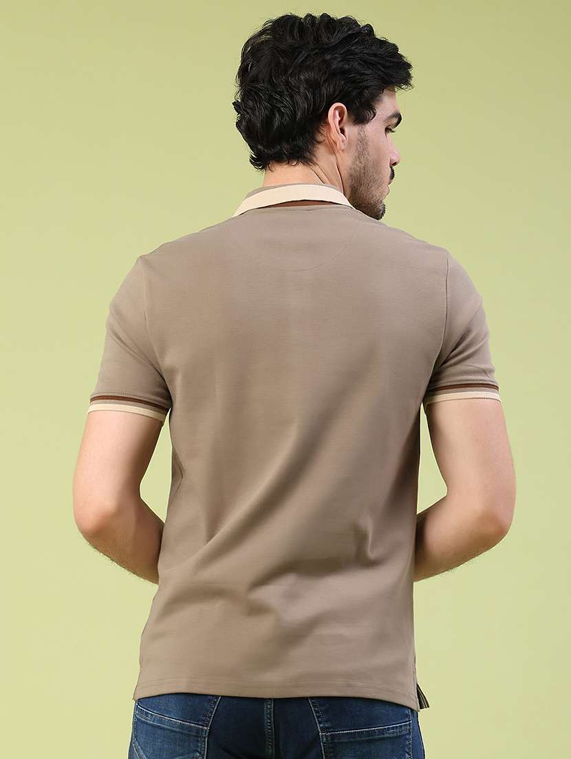 men solid short sleeve slim fit polo t-shirt - 22438807 -  Standard Image - 4