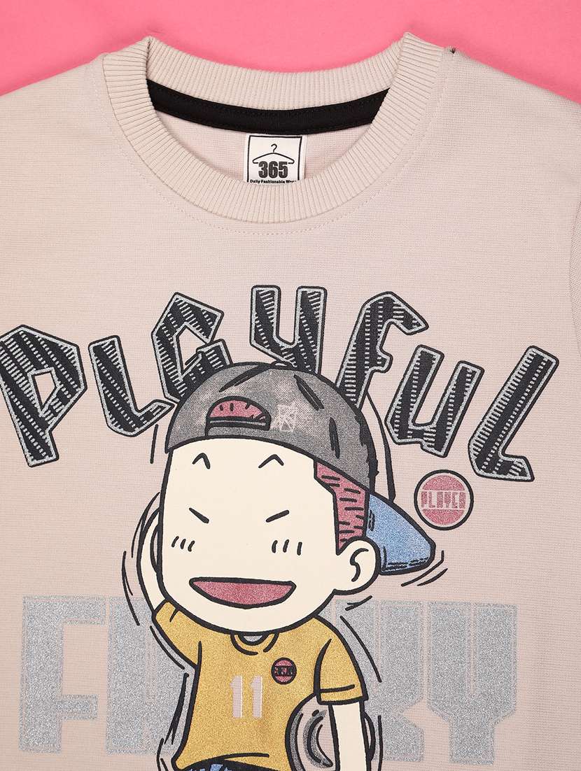 Boys Printed Short Sleeves Regular Fit T-shirt - 22438828 -  Standard Image - 4