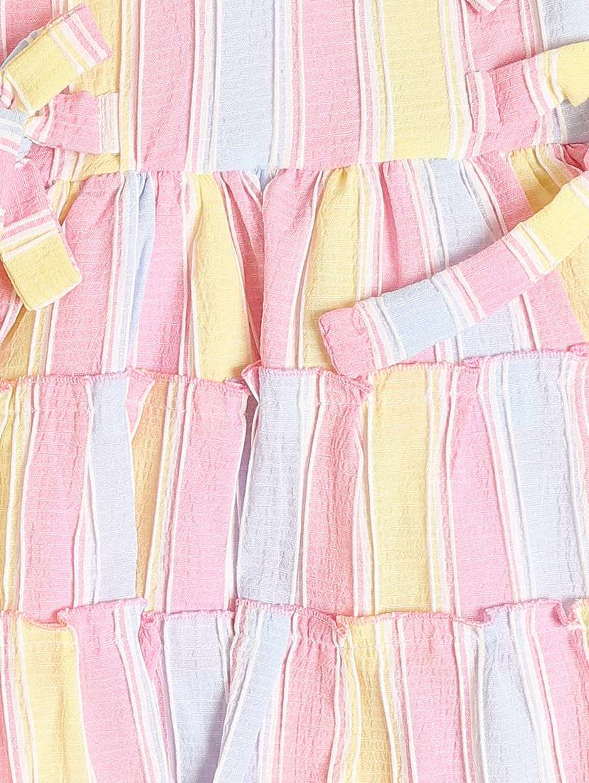 Girls Printed Round Neck Sleeveless Frock - 22438949 -  Standard Image - 4