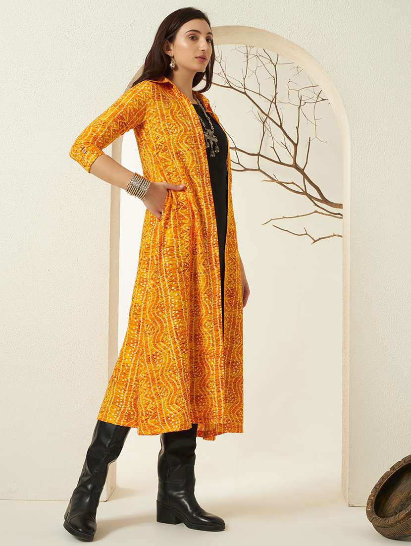 women bandhani three quarter sleeve ethnic shrug - 22439069 -  Standard Image - 4