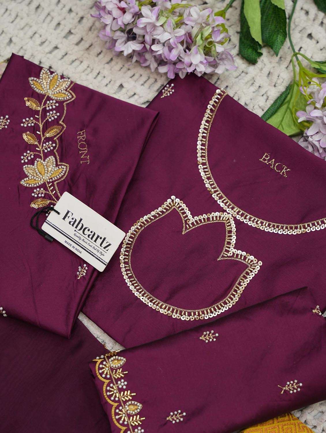 women self design flared unstitched lehenga choli set - 22439099 -  Standard Image - 4