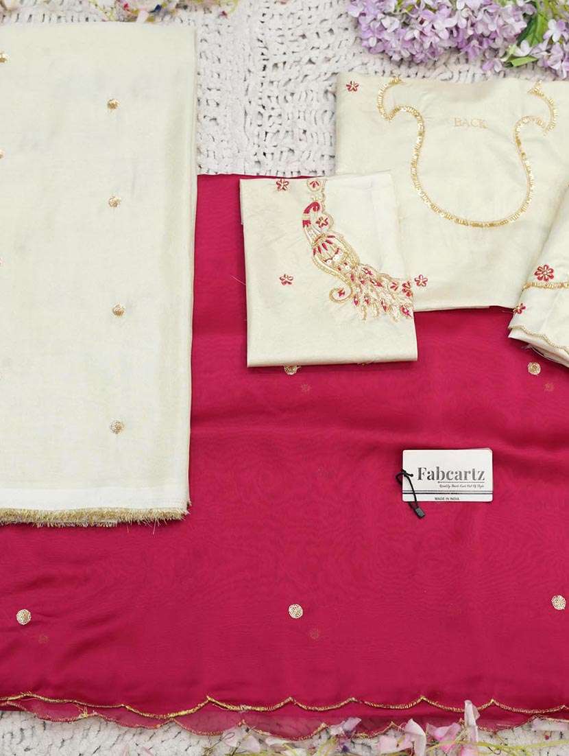 women embroidered flared unstitched lehenga choli set - 22439112 -  Standard Image - 1