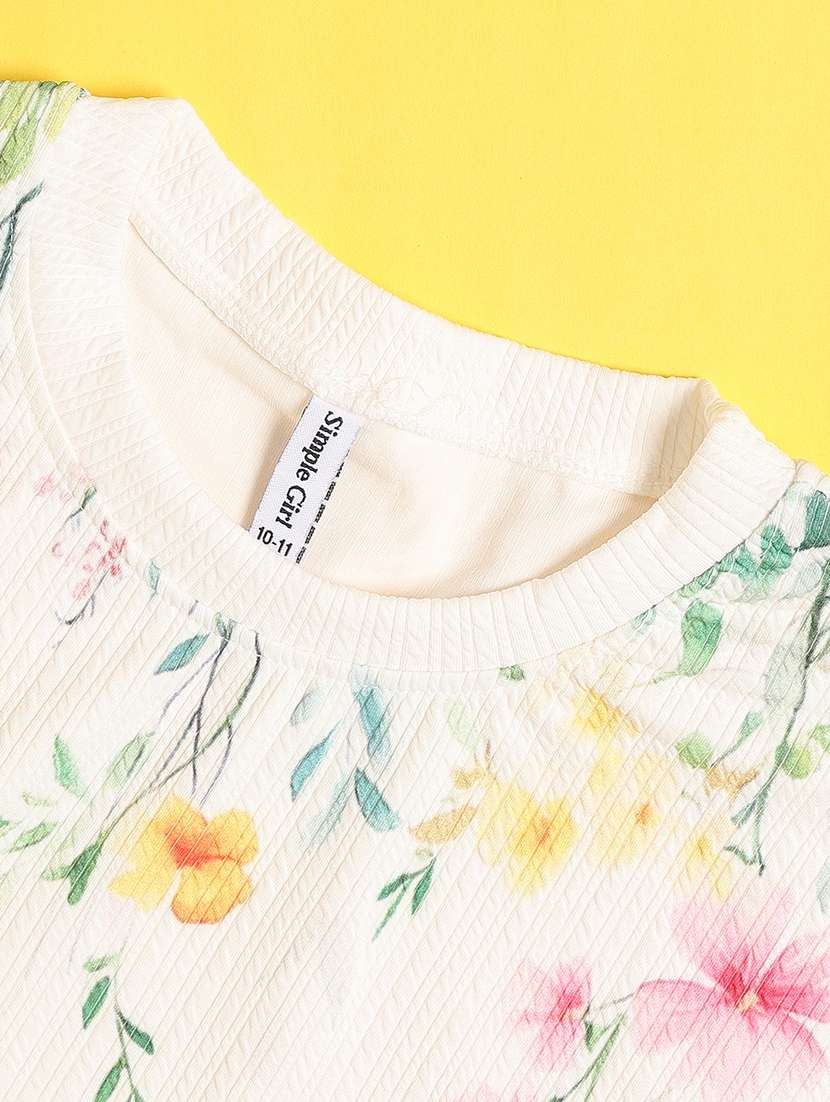  girls printed round neck short sleeves tee - 22439381 -  Standard Image - 4