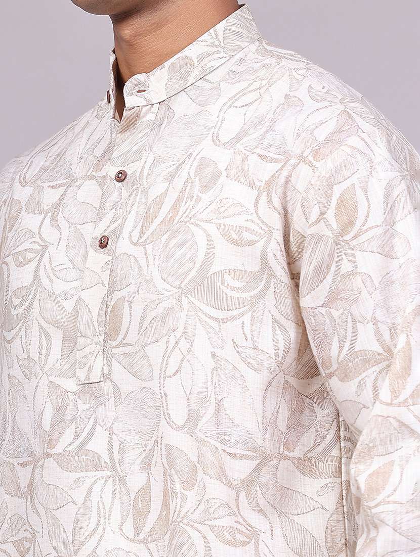 Men Printed Long Sleeves Regular Fit Short Kurta - 22439501 -  Standard Image - 1