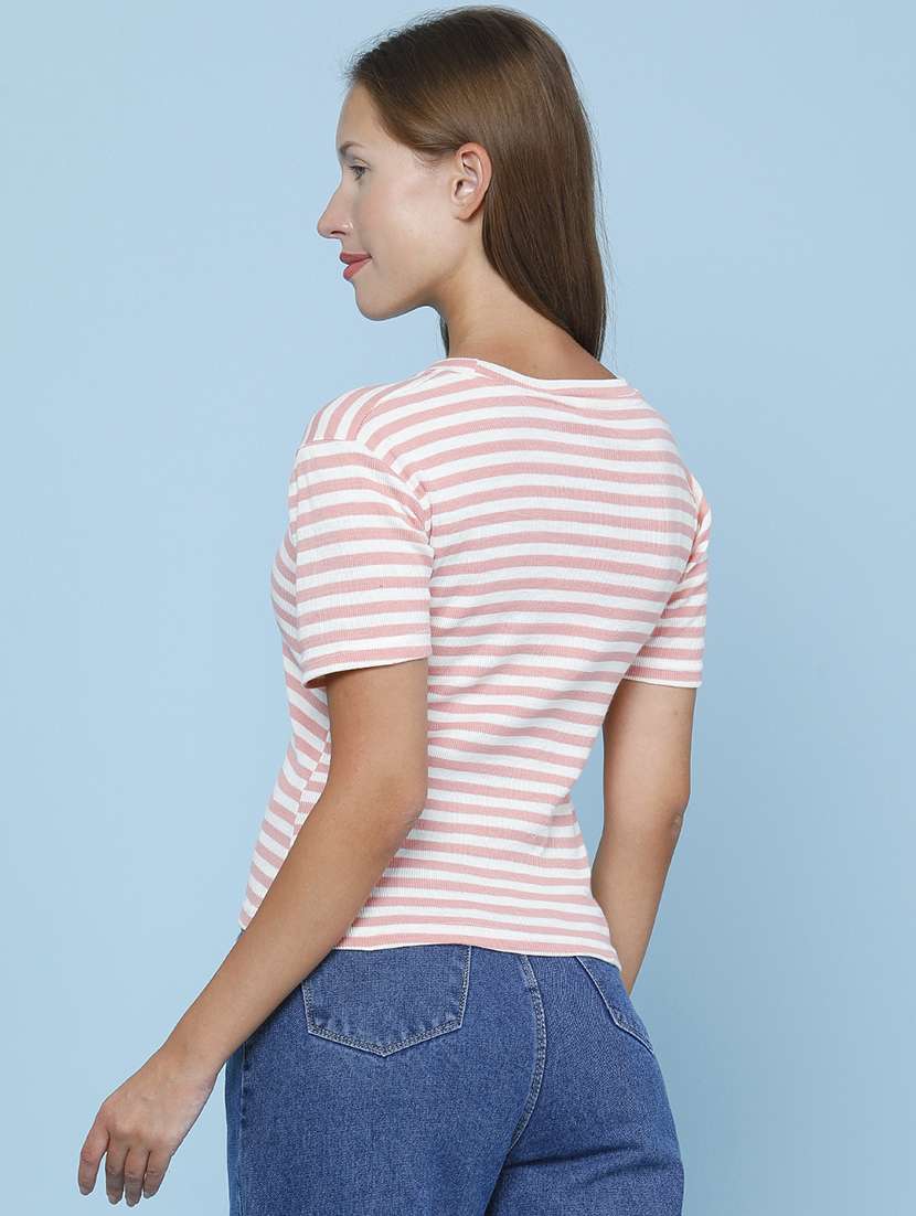 Women Printed Short Sleeves Regular Fit T-shirt - 22439586 -  Standard Image - 4