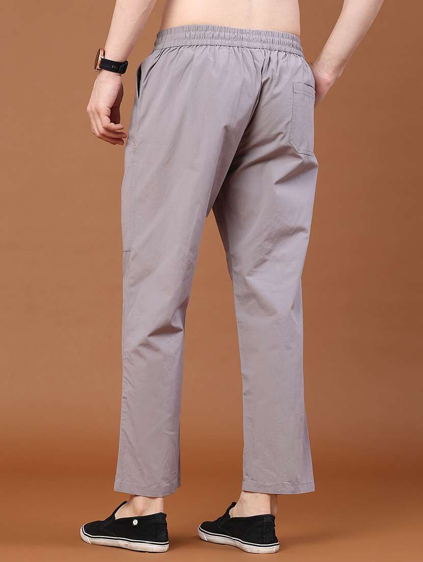 men solid mid rise regular fit track pant - 22439626 -  Standard Image - 4