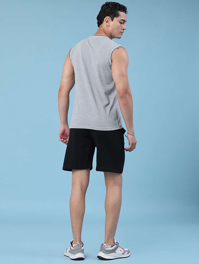 men printed sleeveless t-shirt and shorts co-ord set - 22439629 -  Standard Image - 4