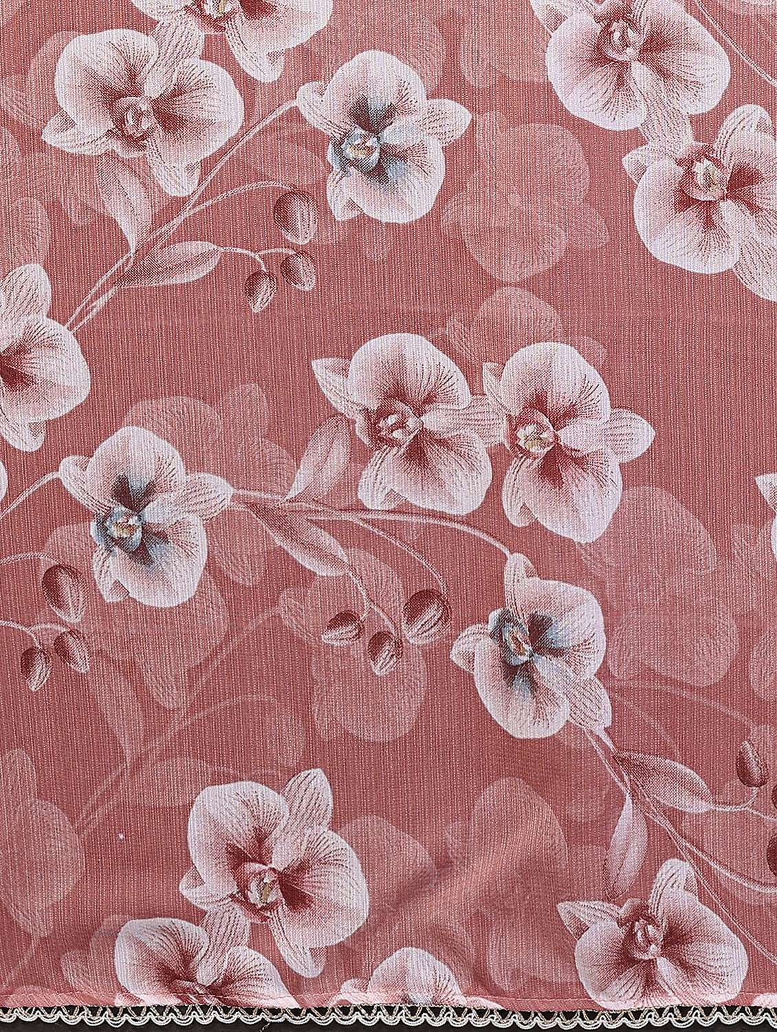 women floral printed saree with blouse - 22439666 -  Standard Image - 6