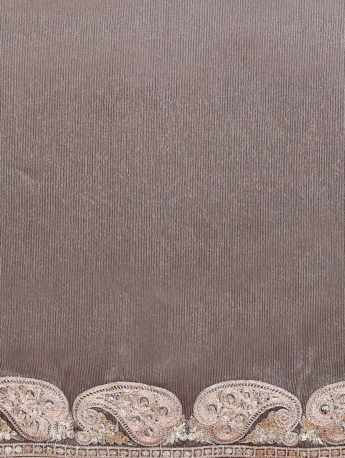 women solid with bordered saree with blouse - 22439670 -  Standard Image - 6