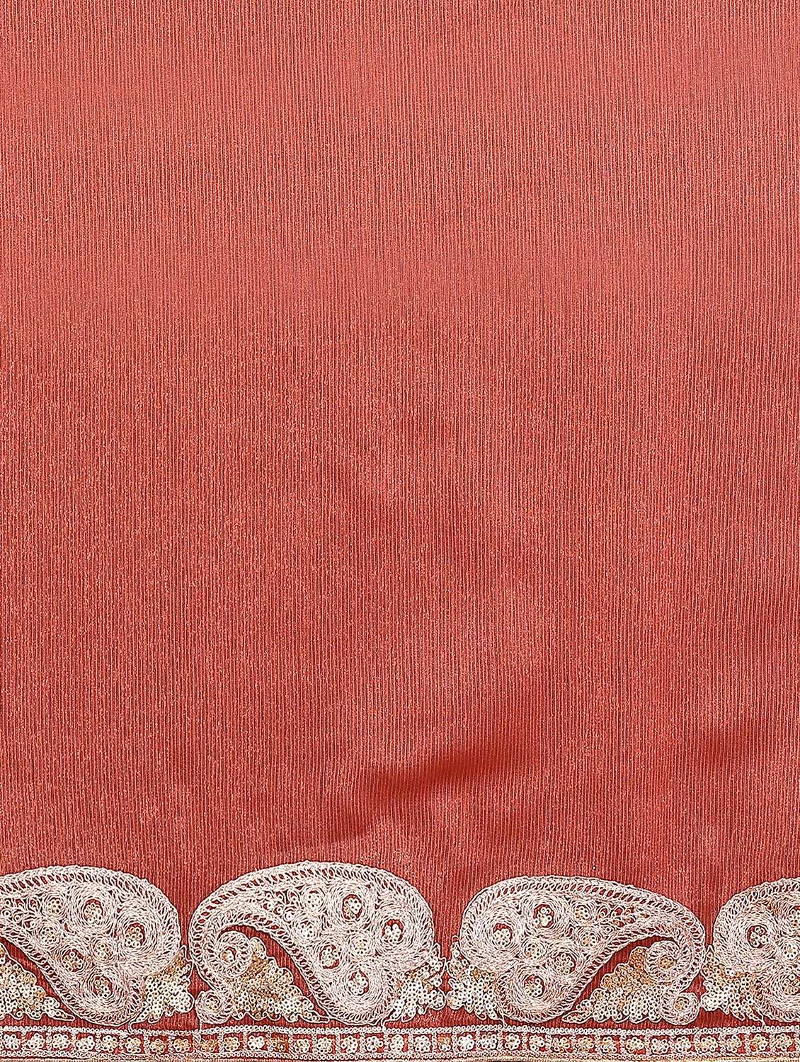 women solid with bordered saree with blouse - 22439671 -  Standard Image - 6