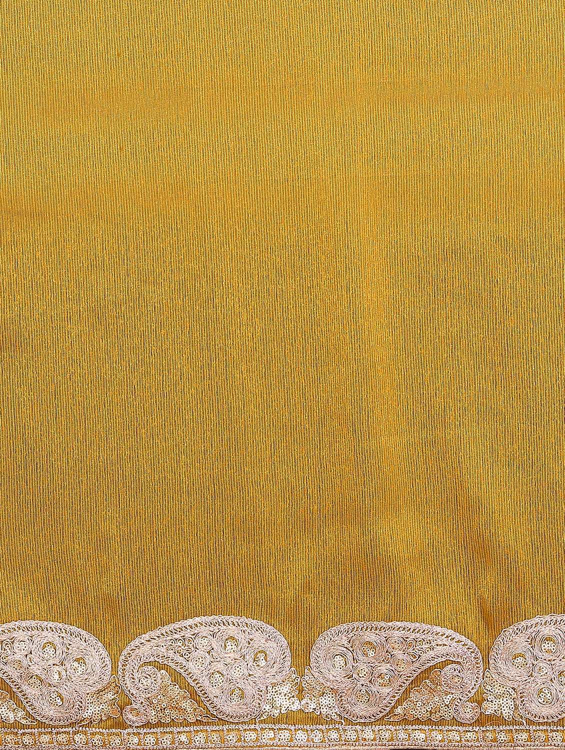 women solid with bordered saree with blouse - 22439675 -  Standard Image - 6