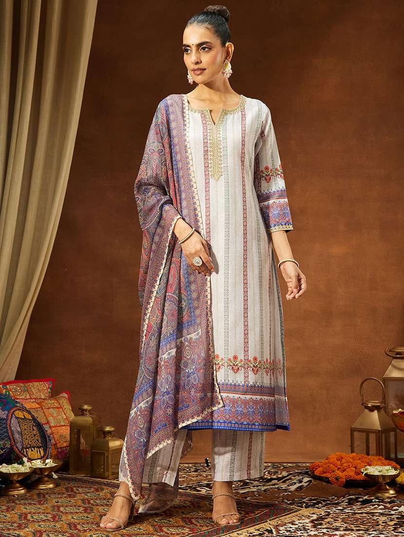 women multi colored kurta dupatta set