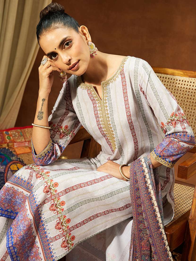 women multi colored kurta dupatta set - 22440080 -  Standard Image - 1