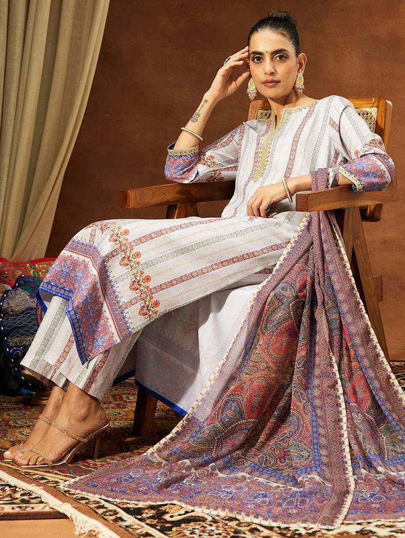 women multi colored kurta dupatta set - 22440080 -  Standard Image - 4