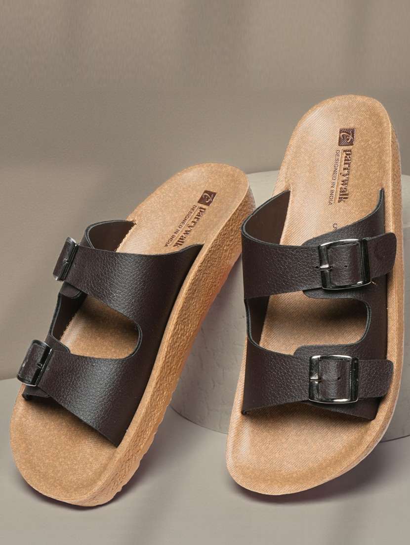 women solid slip on flat sandal