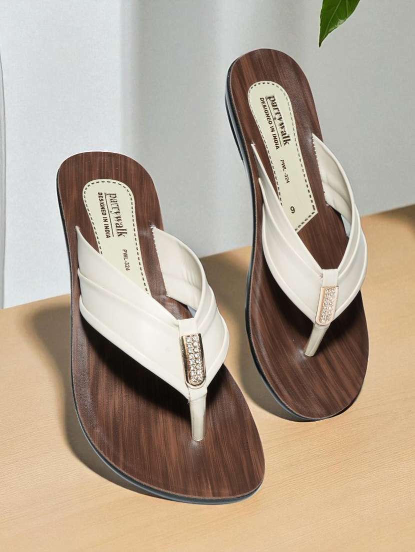 women solid slip on flat sandal