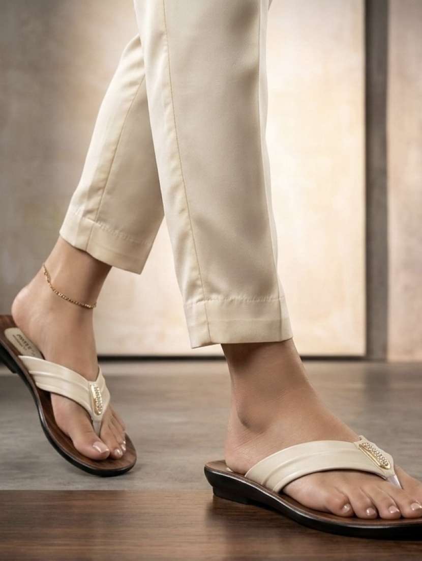 women solid slip on flat sandal - 22440669 -  Standard Image - 1