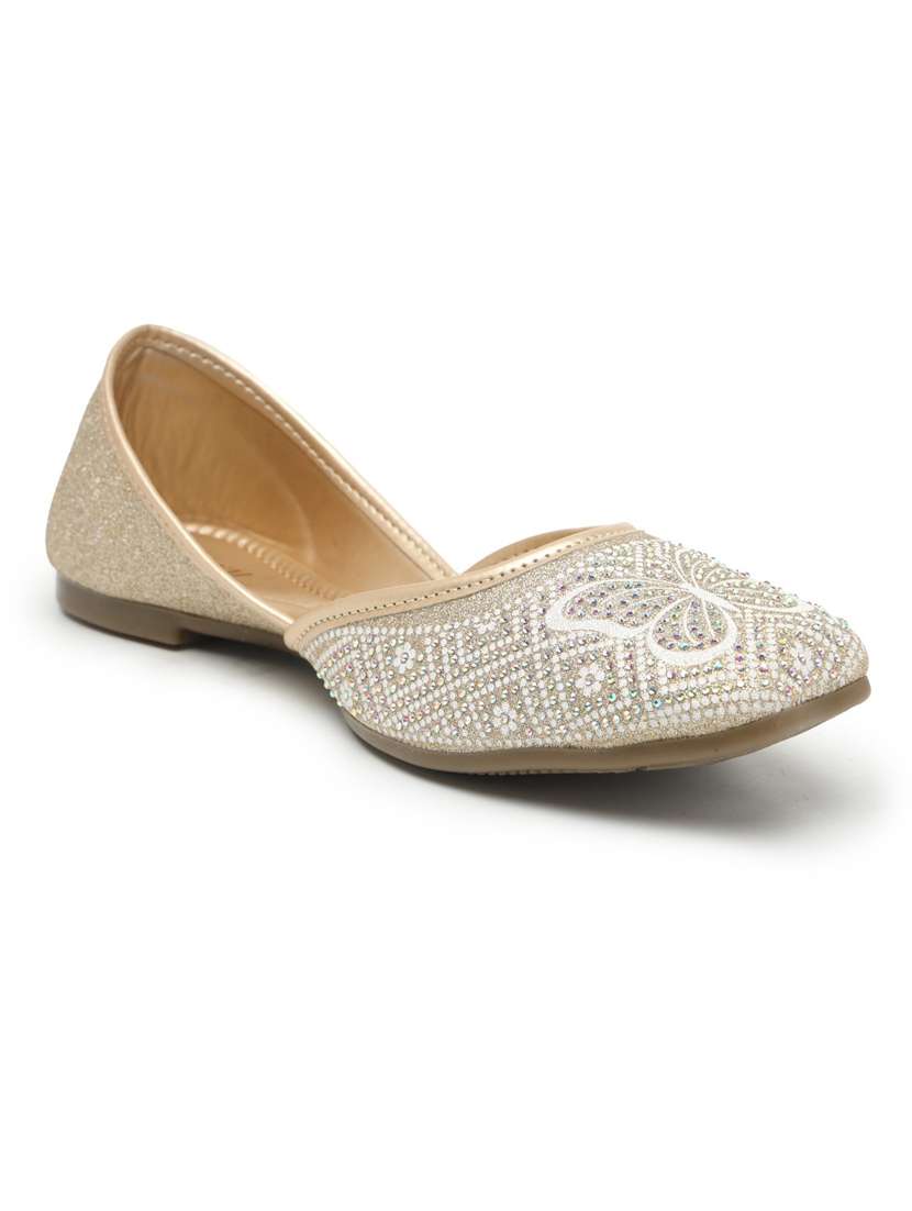 women embellished slip on mojari - 22440685 -  Standard Image - 1