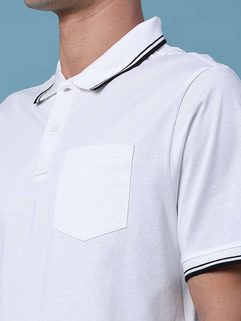 men solid short sleeve regular fit polo t-shirt - 22440962 -  Standard Image - 1