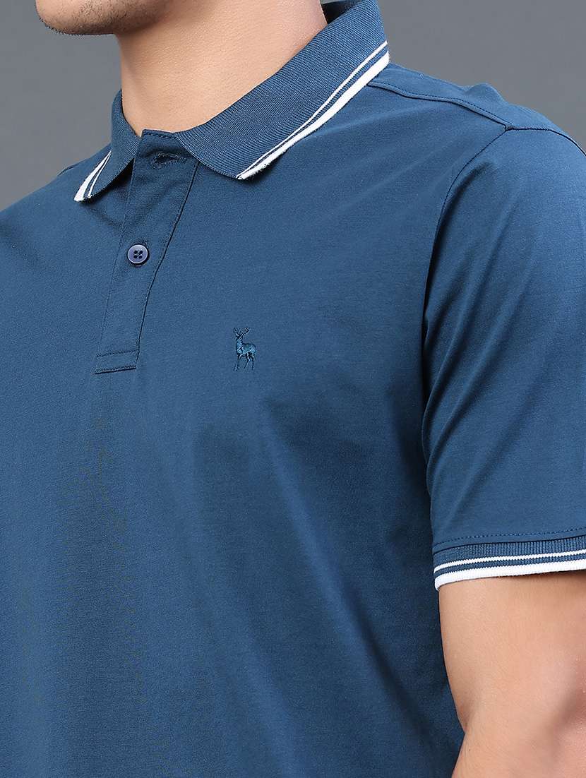 men solid short sleeve regular fit polo t-shirt - 22440965 -  Standard Image - 1
