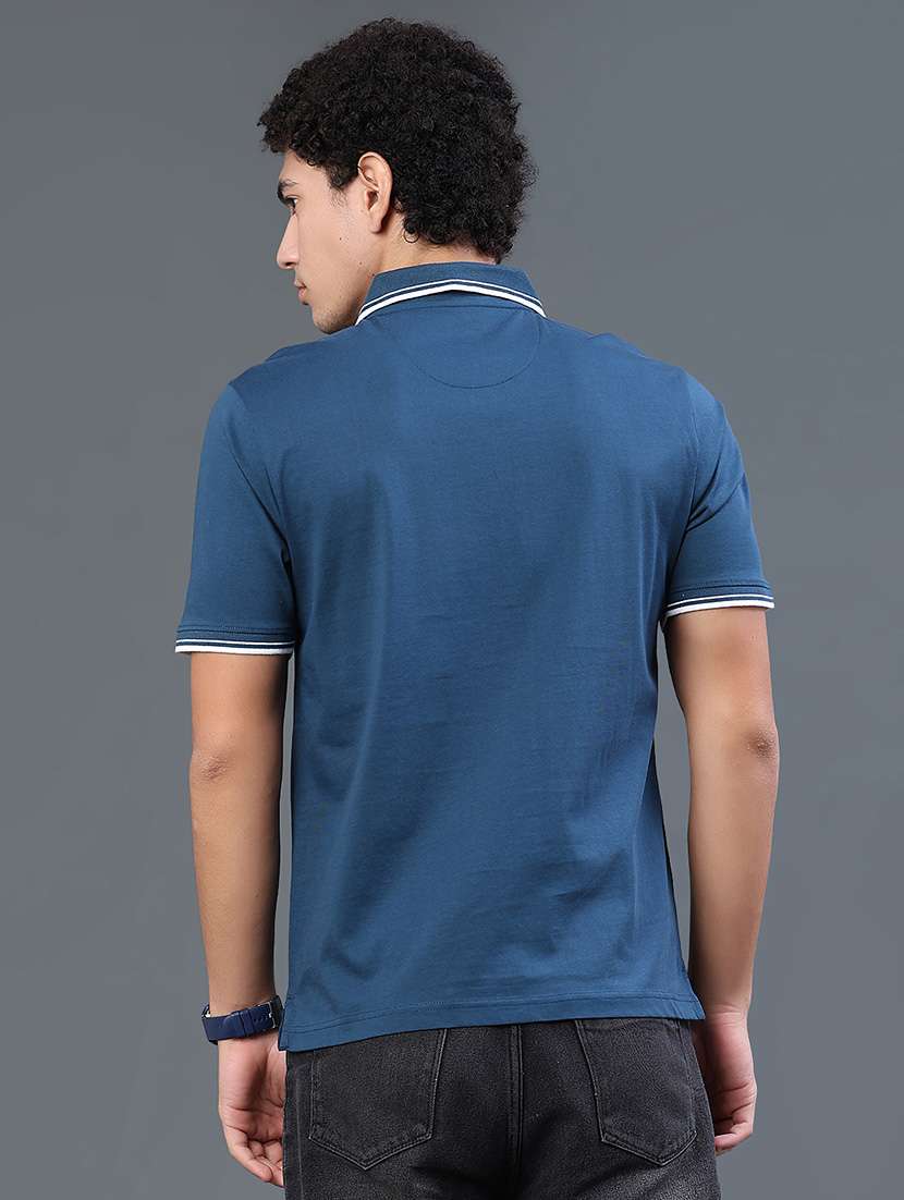 men solid short sleeve regular fit polo t-shirt - 22440965 -  Standard Image - 4