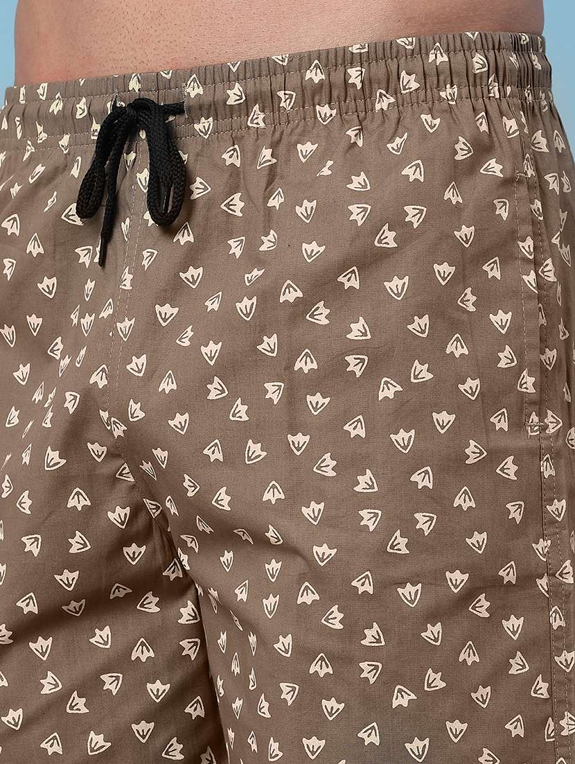 men printed mid rise regular fit shorts - 22441017 -  Standard Image - 1