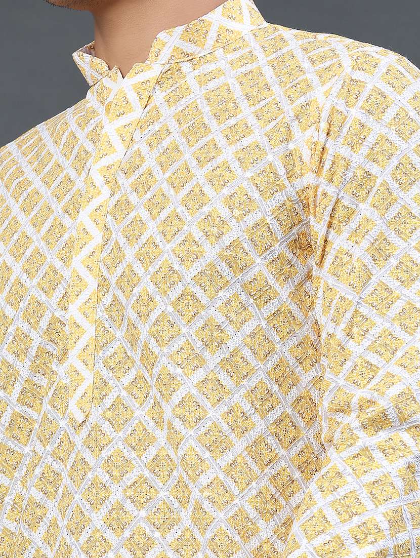 men embroidered long sleeves kurta and pyjama set - 22441033 -  Standard Image - 1