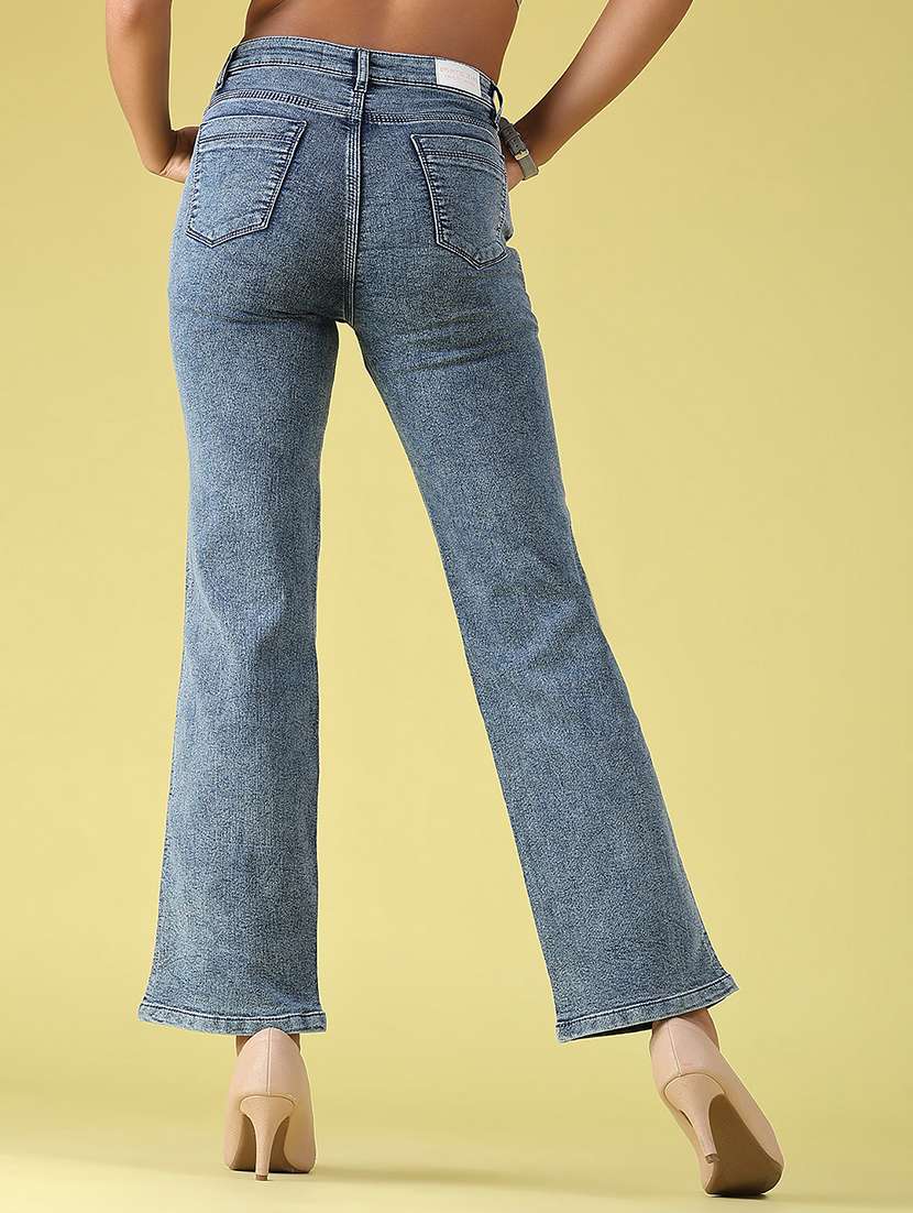 women washed high rise straight jeans - 22441061 -  Standard Image - 4