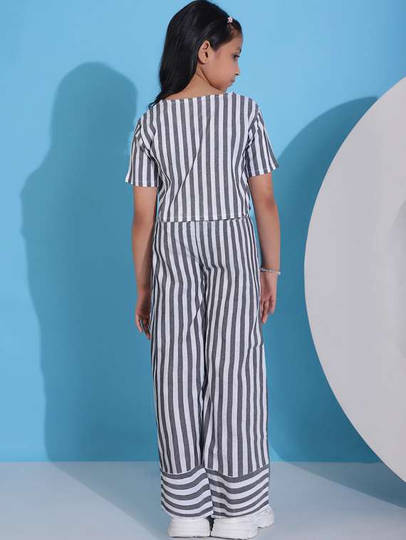 girl multi colored cotton top & trouser co-ord set - 22441085 -  Standard Image - 4