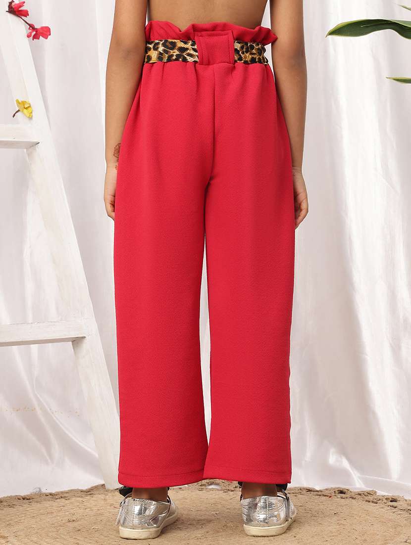 red polyester casual trouser - 22441120 -  Standard Image - 4