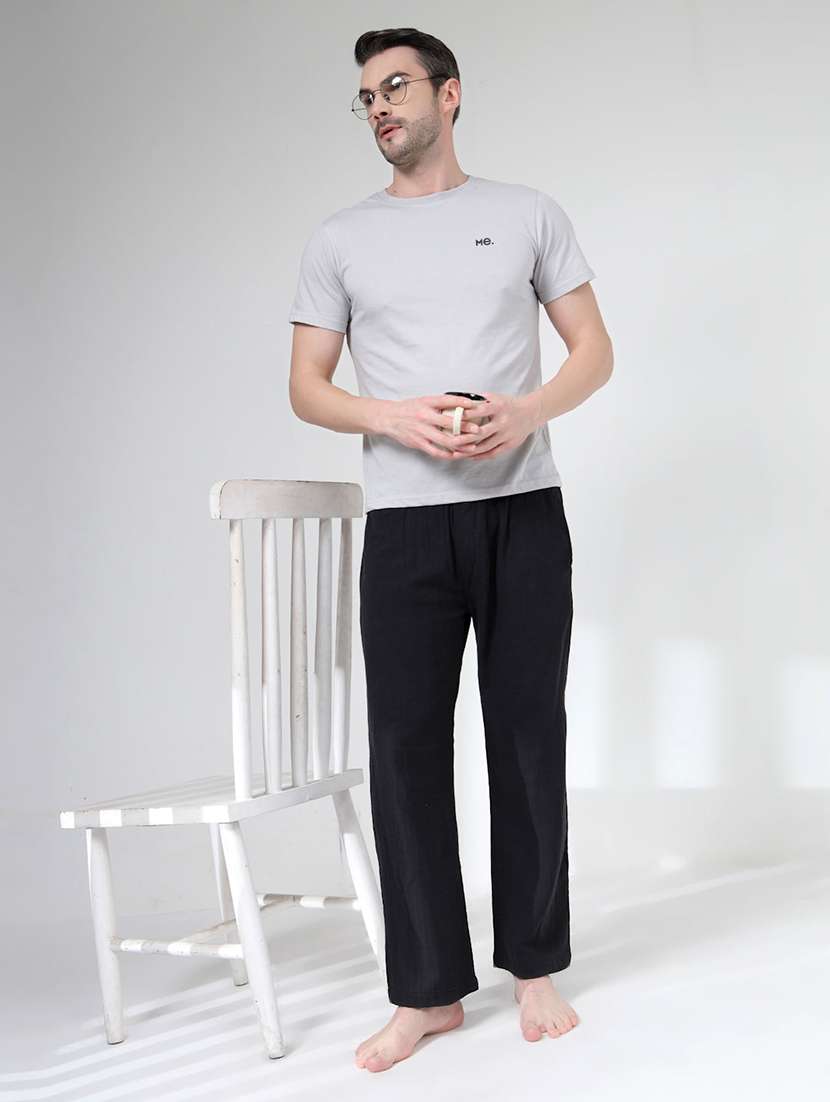 men solid high rise regular fit trouser - 22441157 -  Standard Image - 4