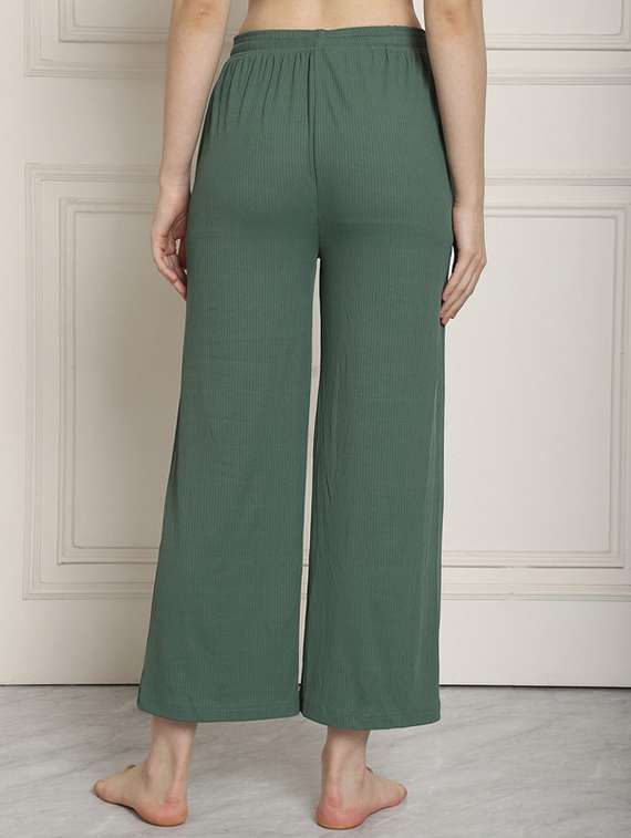 women green cotton straight trouser - 22441172 -  Standard Image - 4