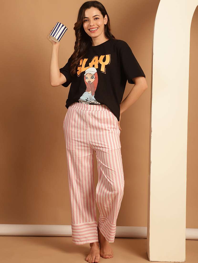women multi colored cotton straight trouser - 22441174 -  Standard Image - 4