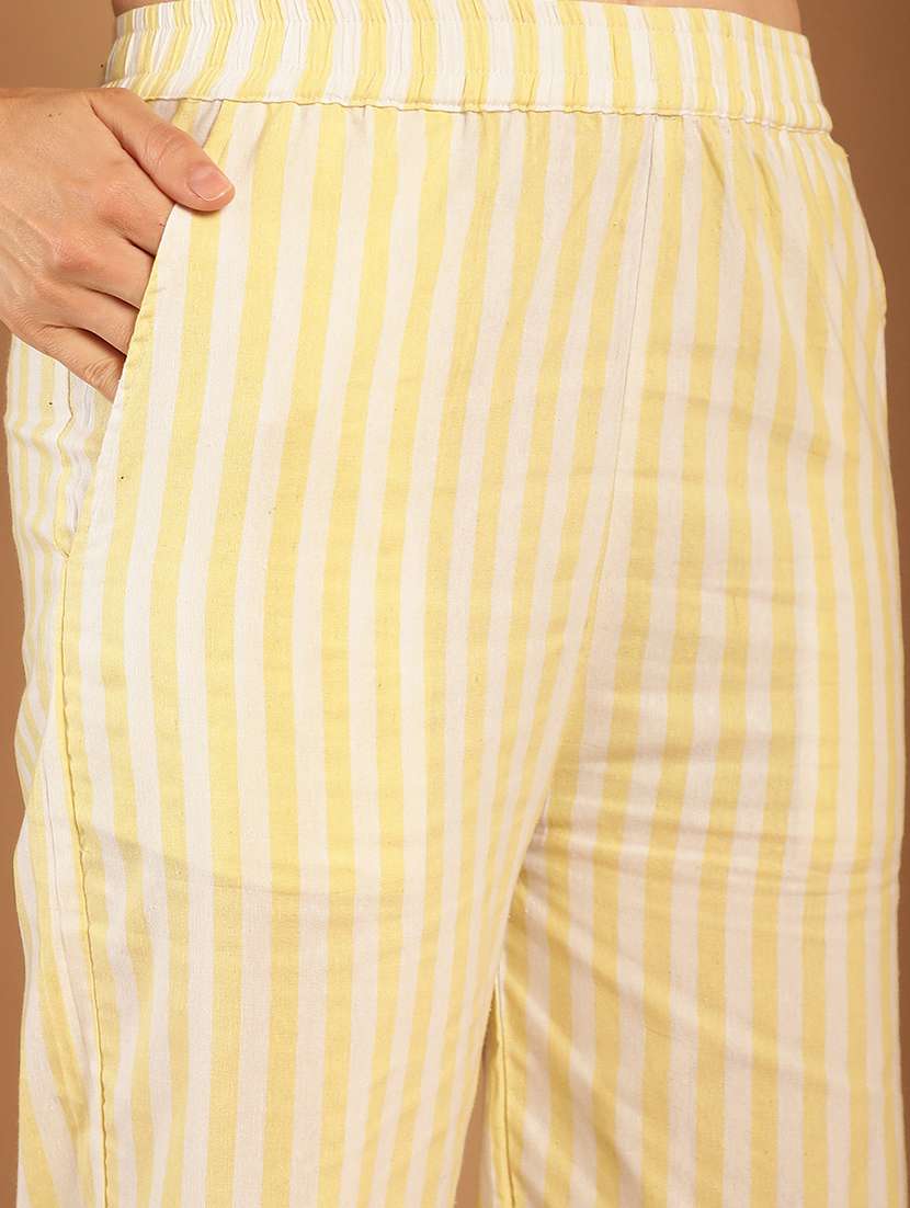 women multi colored cotton straight trouser - 22441177 -  Standard Image - 1