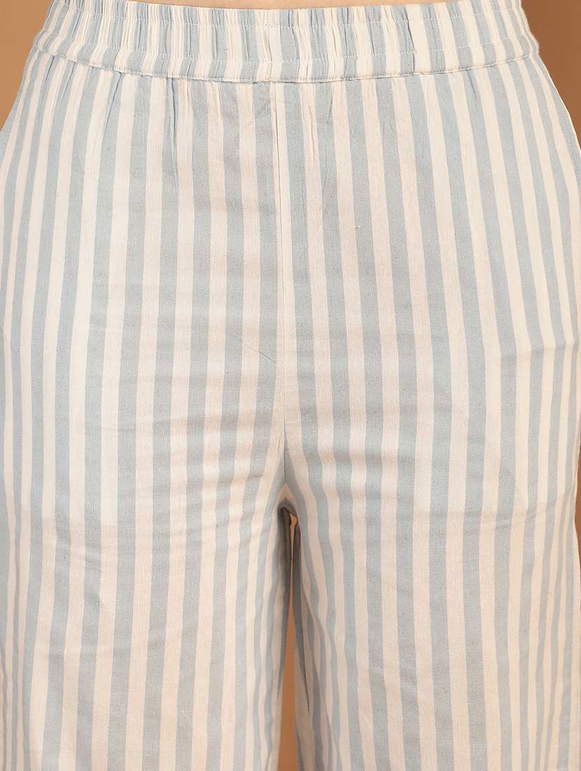 women multi colored cotton straight trouser - 22441178 -  Standard Image - 1
